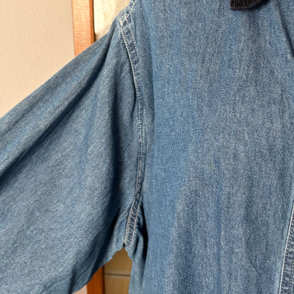 Disney Vintage Winnie the Pooh Denim and Corduroy Button Up Plus Sie 22/24 - Picture 8 of 15